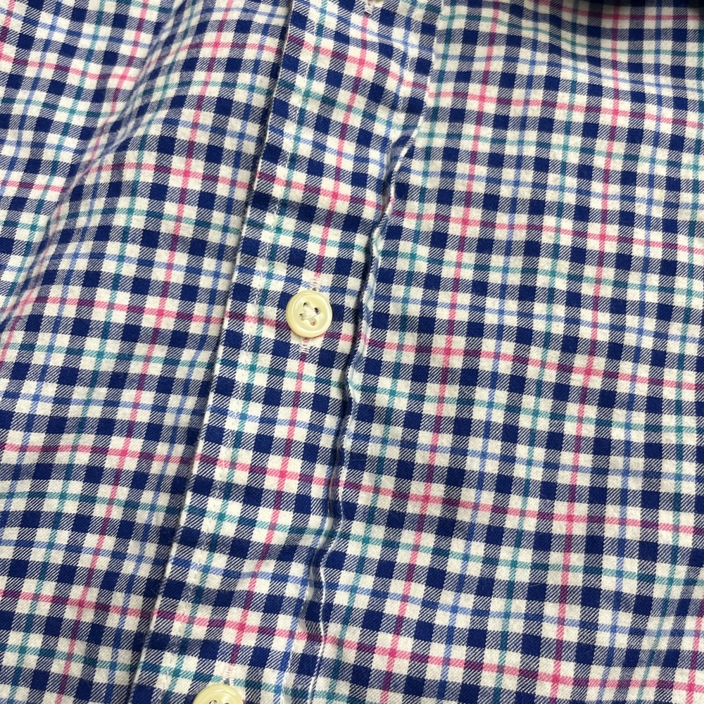 Imperfect Polo Ralph Lauren Plaid Men's Shirt 100% cotton 2XB Big long‎ sleeved - Picture 4 of 13